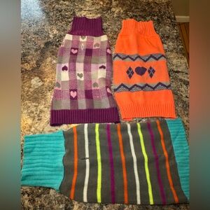 Colorful Knit Dog Sweaters